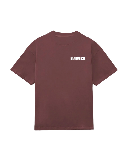 MAROON BLANK OVERSIZED T-SHIRT