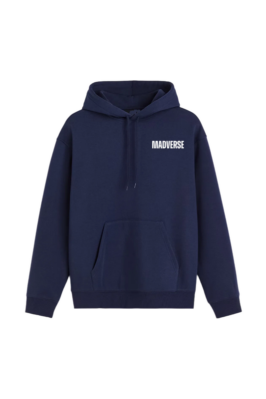 NAVY BLUE BLANK HOODIE